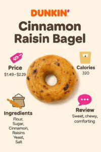 Dunkin Donuts Cinnamon Raisin Bagel