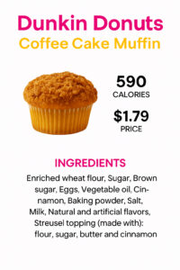 Dunkin Donuts Coffee Cake Muffin