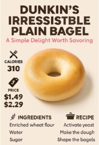 Dunkin Donuts Plain Bagel