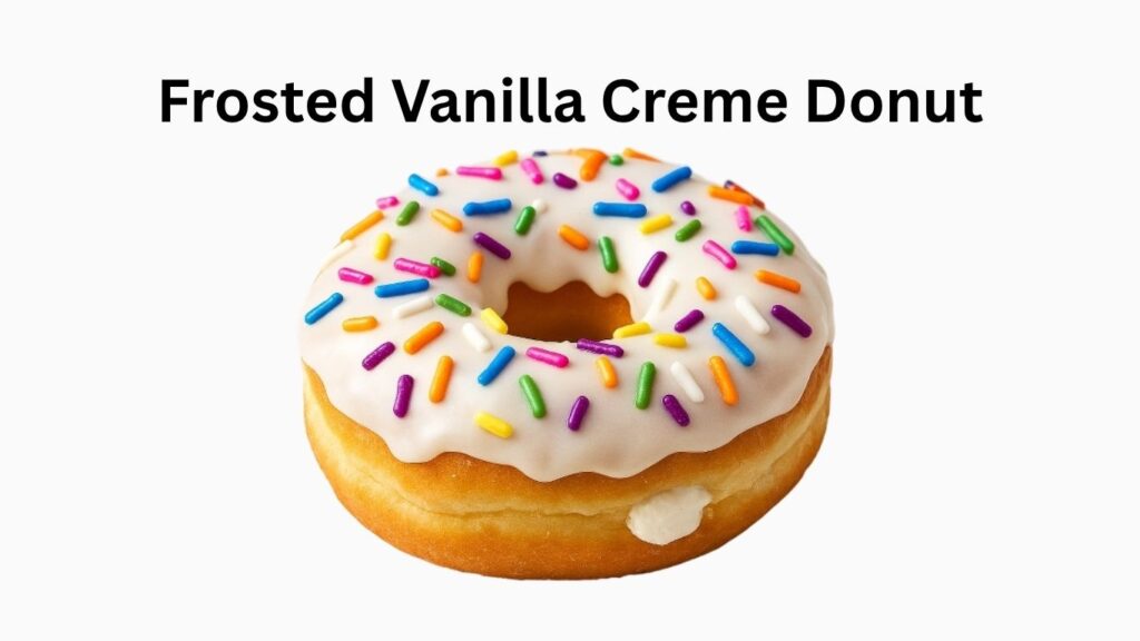 Dunkin Donuts Frosted Vanilla Creme Donut