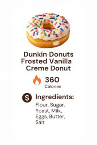 Dunkin Donuts Frosted Vanilla Creme Donut