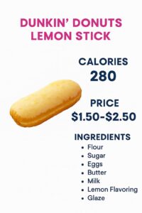 Dunkin Donuts Lemon Stick