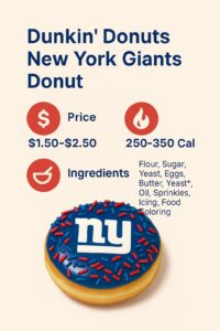 Dunkin Donuts New York Giants Donut