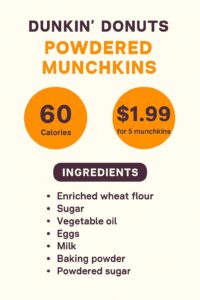 Dunkin Donuts Powdered Munchkins