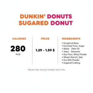Dunkin Donuts Sugared Donut