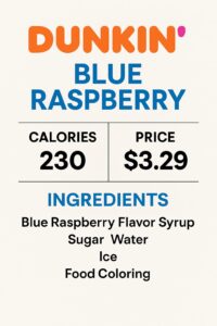 Dunkin Donuts Blue Raspberry