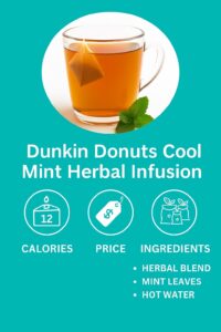 Dunkin Donuts Cool Mint Herbal Infusion
