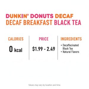 Dunkin Donuts Decafe Breakfast Black Tea