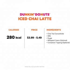 Dunkin Donuts Iced Chai Latte