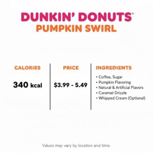Dunkin Donuts Pumpkin Swirl