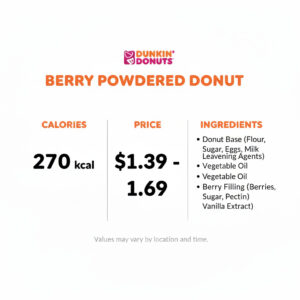 Dunkin Donuts Berry Powdered Donut