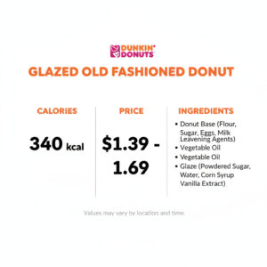 Dunkin Donuts Glazed Old Fashioned Donut