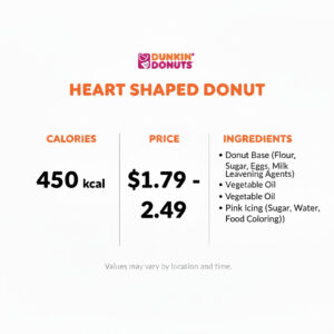 Dunkin Donuts Heart Shaped Donut