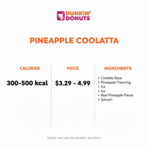 Dunkin Donuts Pineapple Coolatta