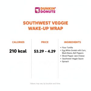Dunkin Donuts Southwest Veggie Wake-Up Wrap