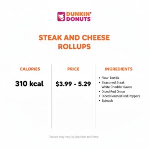 Dunkin Donuts Steak and Cheese Rollups