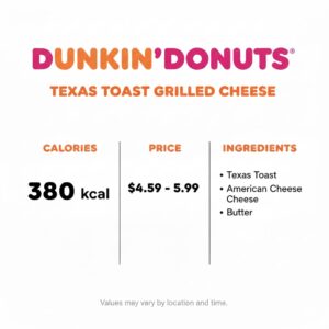 Dunkin Donuts Texas Toast Grilled Cheese