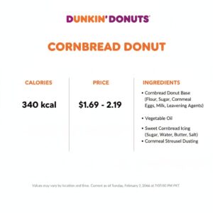 Dunkin Donuts Cornbread Donut