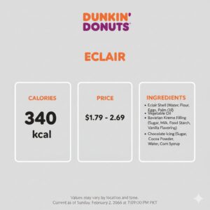 Dunkin Donuts Eclair
