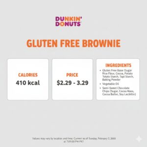 Dunkin Donuts Gluten Free Brownie