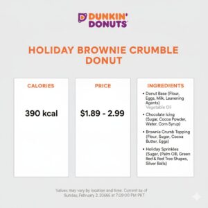 Dunkin Donuts Holiday Brownie Crumble Donut