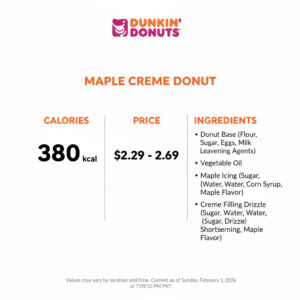 Dunkin Donuts Maple Creme Donut