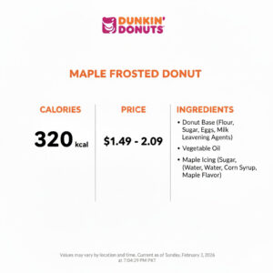 Dunkin Donuts Maple Frosted Donut