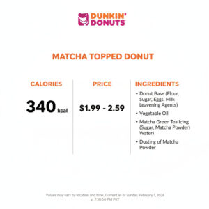 Dunkin Donuts Matcha Topped Donut