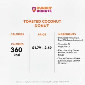 Dunkin Donuts Toasted Coconut Donut