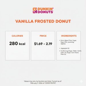 Dunkin Donuts Vanilla Frosted Donut