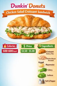 Dunkin Donuts Chicken Salad Croissant Sandwich