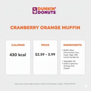 Dunkin Donuts Cranberry Orange Muffin