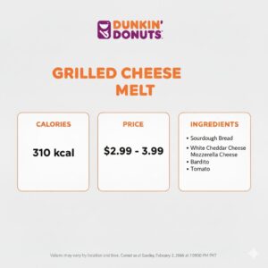 Dunkin Donuts Grilled Cheese Melt