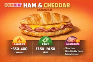 Dunkin Donuts Ham and Cheddar Sandwich