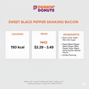 Dunkin Donuts Sweet Black Pepper Snacking Bacon