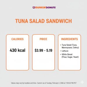 Dunkin Donuts Tuna Salad Sandwich