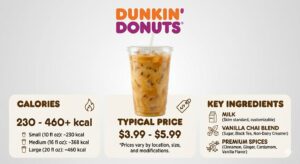 Dunkin Donuts Vanilla Chai