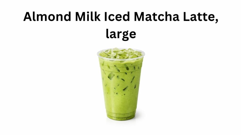 Dunkin Donuts Almond Milk Iced Matcha Latte, Large
