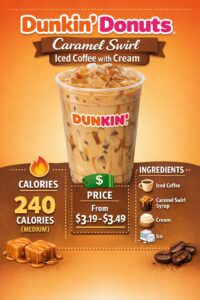 Dunkin Donuts Caramel Swirl Iced Coffee