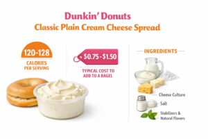 Dunkin Donuts Classic Plain Cream Cheese Spread