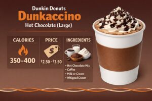 Dunkin Donuts Dunkaccino Hot Chocolate, large