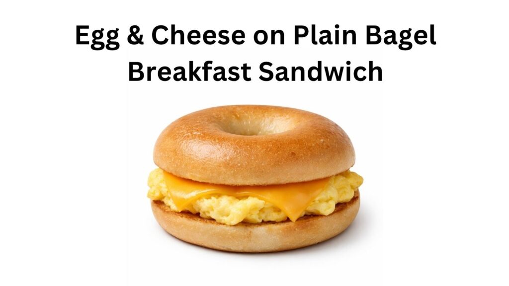Dunkin Donuts Egg & Cheese on Plain Bagel Breakfast Sandwich
