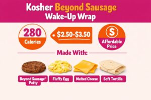 Dunkin Donuts Kosher Beyond Sausage Wake-Up Wrap
